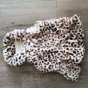 Mud Pie Leopard Faux Fur Vest